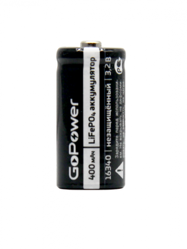 Аккумулятор для компьютерной техники GoPower Аккумулятор Li-Fe 16340